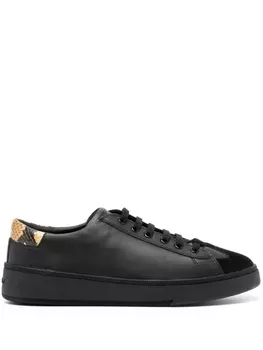 Bally кроссовки со змеиным принтом, черный