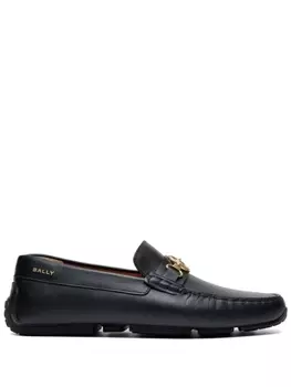Bally лоферы с логотипом, черный