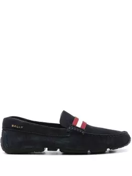 Bally лоферы с полосками, синий