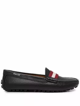 Bally лоферы в полоску, черный