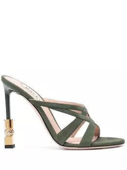 Bally мюли на высоком каблуке, зеленый