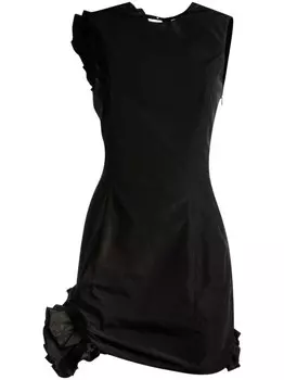 Bally платье мини с оборками, черный