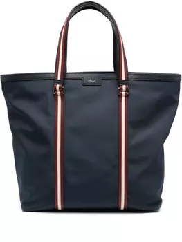 Bally сумка-тоут Code среднего размера с логотипом, синий
