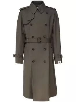 Bally тренчкот с поясом, зеленый