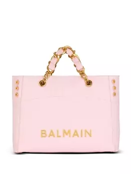 Balmain 1945 Мягкая кожаная сумка-тоут, розовый