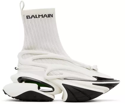 Balmain Белые кроссовки с единорогом