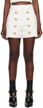 Balmain Белые шорты с бахромой