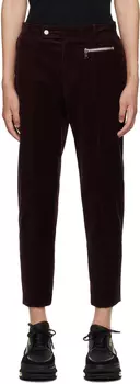 Balmain Бордовые брюки со вставками