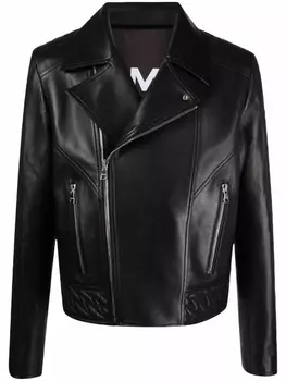 Balmain двубортная байкерская куртка, черный