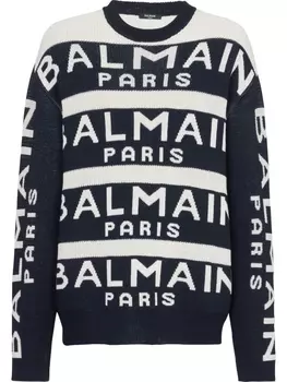 Balmain джемпер с логотипом, синий