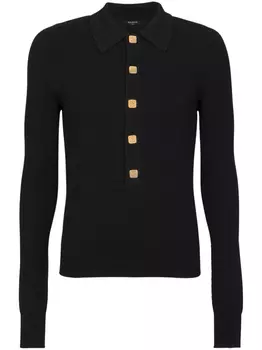 Balmain джемпер с монограммой, черный