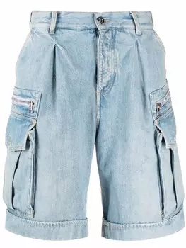 Balmain джинсовые шорты карго, синий
