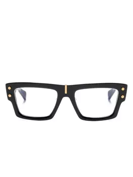 Balmain Eyewear очки Majestic в прямоугольной оправе, черный