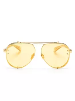 Balmain Eyewear солнцезащитные очки-пилоты Captaine, золотистый