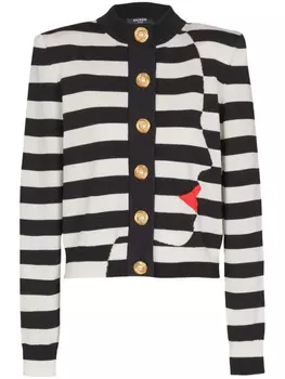 Balmain кардиган Face Mariniere, черный