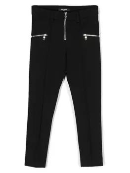 Balmain Kids прямые брюки, черный