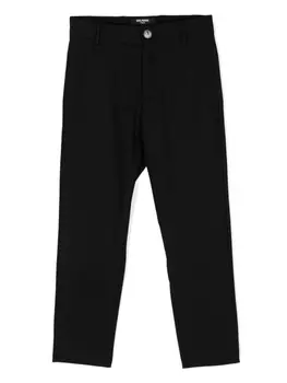 Balmain Kids прямые брюки, черный