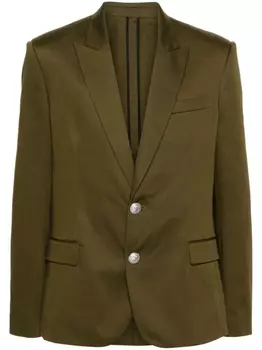 Balmain однобортный пиджак, зеленый