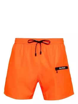 Balmain плавки-шорты с логотипом, оранжевый