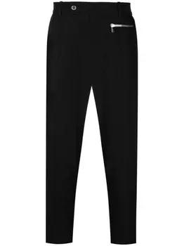 Balmain прямые брюки средней посадки, черный