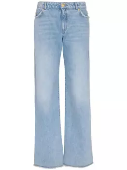 Balmain прямые джинсы с бахромой, синий
