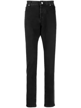 Balmain прямые джинсы средней посадки, черный