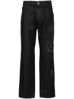 Balmain прямые джинсы средней посадки, черный
