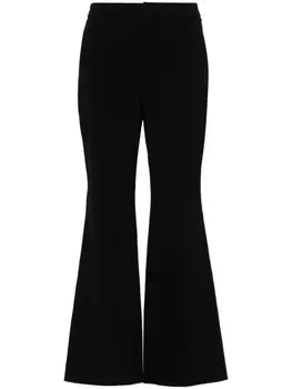 Balmain расклешенные креповые брюки, черный