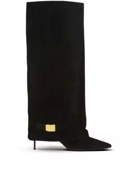 Balmain сапоги на каблуке, черный