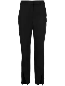 Balmain шерстяные брюки с разрезами, черный