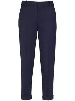 Balmain шерстяные брюки строгого кроя, синий