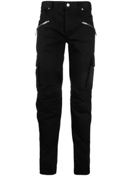 Balmain широкие брюки с молниями, черный