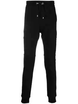 Balmain спортивные брюки из органического хлопка, черный