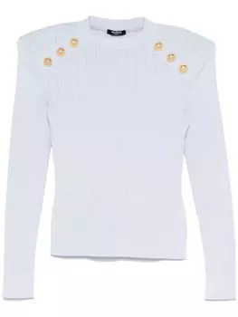 Balmain свитер с пуговицами, синий