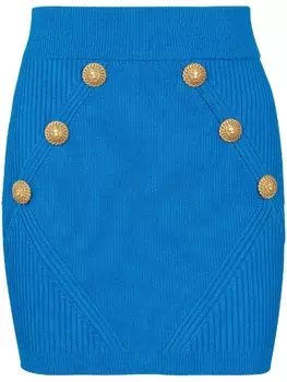 Balmain трикотажная мини-юбка, синий