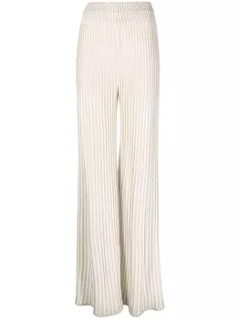 Balmain трикотажные брюки с завышенной талией, белый