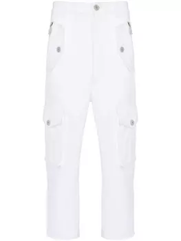 Balmain укороченные брюки карго, белый