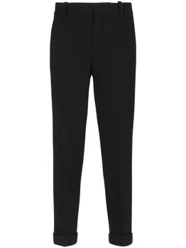 Balmain укороченные зауженные брюки, черный