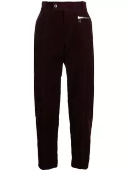 Balmain укороченные зауженные брюки, красный