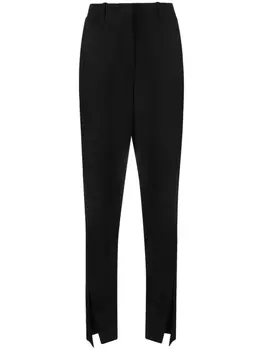 Balmain зауженные брюки с разрезами, черный