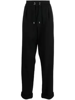 Balmain зауженные спортивные брюки с кулиской, черный