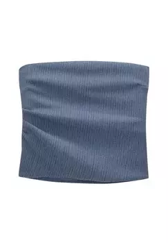 БАНДО Gathered PULL&BEAR, Топ синий