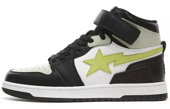 BAPE Block Sta Hi Черный Лайм A Bathing Ape