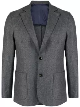 Barba single-breasted wool balzer, серый