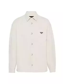 Бархатная джинсовая рубашка Prada, бежевый