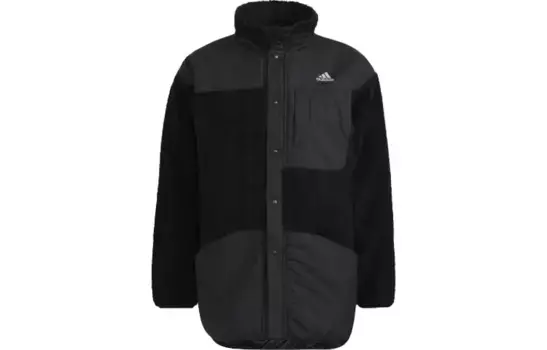 Бархатная куртка мужская черная Adidas, черный