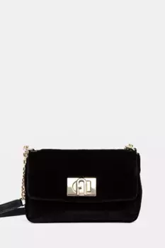 Бархатная сумка Furla, черный