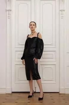 Бархатное платье Answear Lab, черный