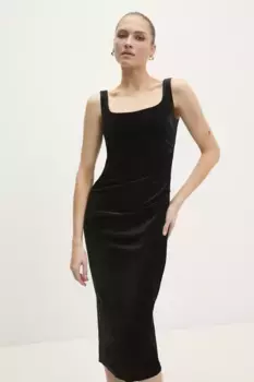 Бархатное платье Answear Lab, черный