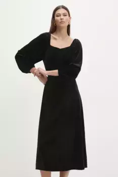Бархатное платье Answear Lab, черный